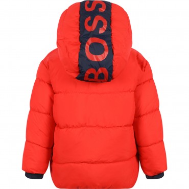 Logo Padded Jacket in Red