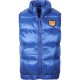 Teddy Logo Patch Padded Gilet in Blue