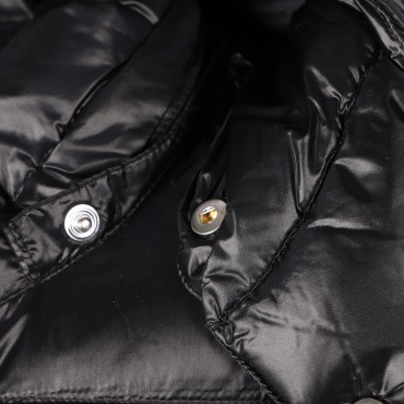 Teddy Logo Patch Padded Winter Jacket in Black