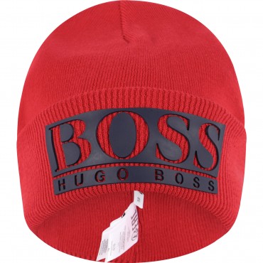 Logo Jersey Winter Cap in Red