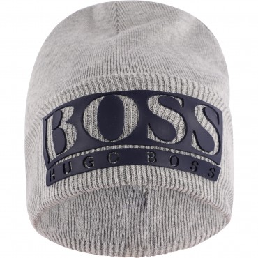 Logo Jersey Winter Cap in Grey