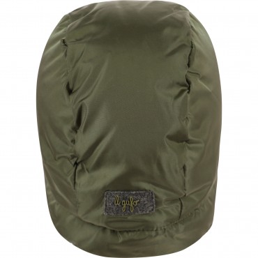 Down Padded Winter Cap with Ear Flaps in Khaki