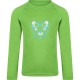 Bear Print Merino Wool Long-Sleeved Tee in Green