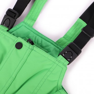 Logo Ski Dungarees in Green