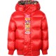 Colorful Monogram Padded Winter Jacket in Red