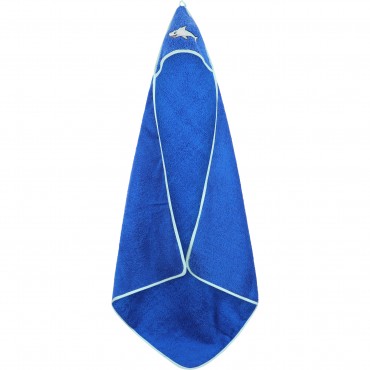 Shark Hooded Towel in Blue