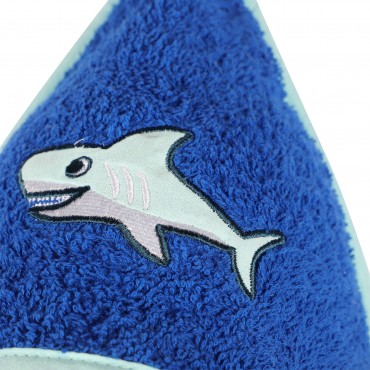 Shark Hooded Towel in Blue