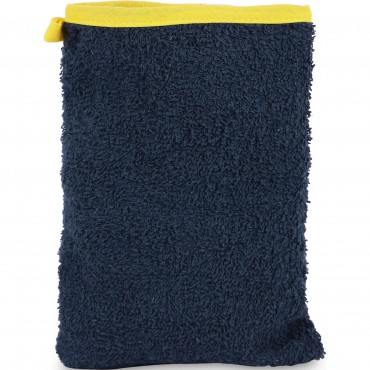 Firetruck Hooded Towel and Wash Mitt Set in Navy